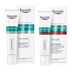 Eucerin DERMOPURE CLINICAL Peeling 10 – Nachtpflege + Eucerin DERMOPURE CLINICAL Hydra Rep