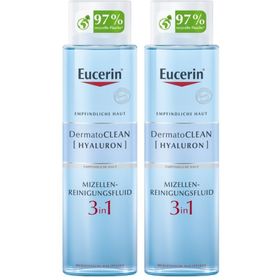 Eucerin DermatoClean [HYALURON] Mizellen-Reinigungsfluid 3 in 1 x2