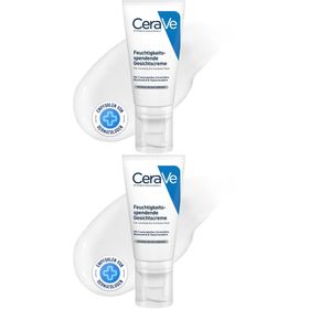 CeraVe Feuchtigkeitsspendende Nachtscreme: hydratisierende Gesichtspflege mit Hyaluron, Niacinamid und Ceramiden für normale bis trockene Haut