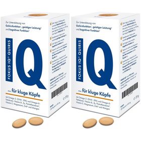 FOKUS IQ QUIRIS zur Unterstützung geistiger Leistungsfähigkeit mit Omega-3 und 6 und Vitamin-Mineralstoff Komplex