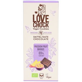 Lovechock Passion Fruit Mango Dattel Schokolade 69% Bio