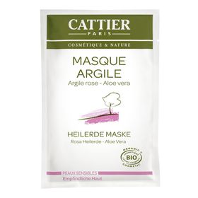 CATTIER Masque Argile - Argile rose & Aloe vera Peaux sensibles