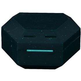 Zahnspangenbox mit Kordel grün mit Glitzer