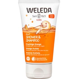 Weleda Kids 2in1 Shower & Shampoo Fruchtige Orange - milde und fruchtige 2in1 Reinigung für Kinder