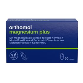 Orthomol Magnesium Plus - für eine normale Muskelfunktion - mit 150 mg Magnesium und Superoxid-Dismutase aus Melonenfruchtsaft-Konzentrat