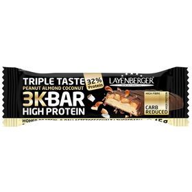 LAYENBERGER® Triple Taste 3K High Protein Bar Cacahuète, Amande et Noix de coco