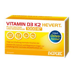 Vitamine D3 K2 Hevert plus Calcium et Magnésium