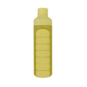 YOS Bottle avec distributeur de comprimés 7 jours jaune