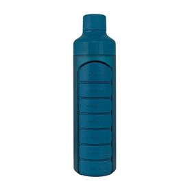 YOS Bottle avec distributeur de comprimés 7 jours bleu