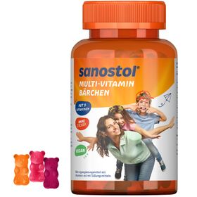 Sanostol Multi-Vitamin Bärchen mit 9 wichtigen Vitaminen, vegan und ohne Zucker