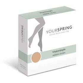 YOURSPRING Mi-bas transparent Medium 140 Den Taille 42/43 Miel