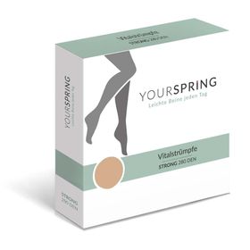 Spring® YOURSPRING Strong Kniestrumpf transparent Gr. 40/41 Honig