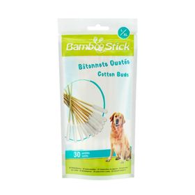 BAMBOOSTICK L/XL Nettoyeur d'oreilles en coton pour chiens