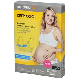 MEDELA® Keep Cool™ Soutien-gorge d'allaitement pour femmes enceintes Noir Taille L