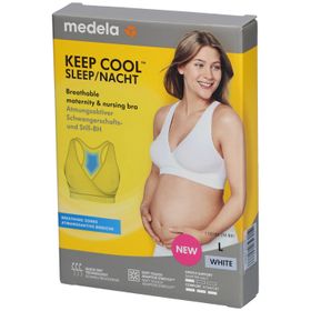 medela Keep Cool™ Bustier de sommeil pour la grossesse et l'allaitement blanc, taille L