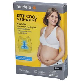 medela Keep Cool™ Bustier de sommeil pour la grossesse et l'allaitement noir, taille S