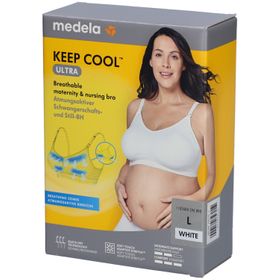 medela Keep Cool™ Soutien-gorge de grossesse et d'allaitement ultra confortable blanc, taille L