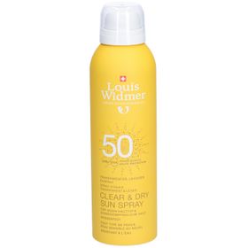 LOUIS WIDMER Clear & Dry Spray d'huile transparent & Léger Solaire SPF 50