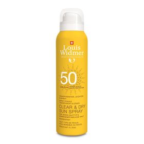 LOUIS WIDMER Clear & Dry Spray d'huile transparent & Léger Solaire SPF 50 non parfumé