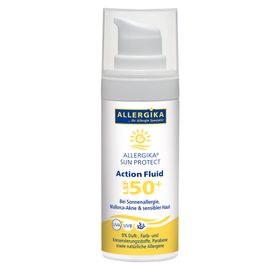 ALLERGIKA® SUN PROTECT Action Fluid SPF 50+ - Sonnenschutz mit sehr hohem Schutz zur Vorbeugung von Sonnenallergie, Mallorca-Akne