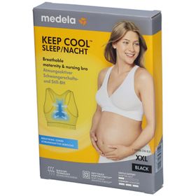 medela Keep Cool™ Bustier de sommeil pour la grossesse et l'allaitement noir, taille XXL