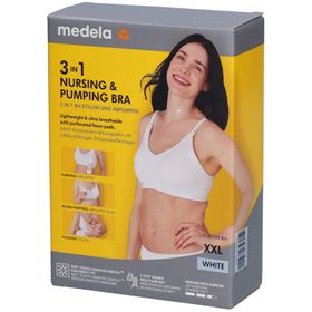 medela Soutien-gorge de grossesse et d'allaitement 3 en 1 blanc, taille XXL