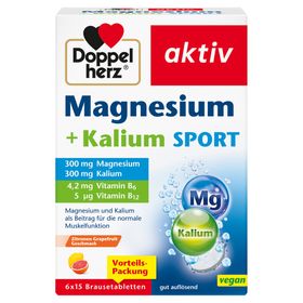 Doppelherz® aktiv Magnésium + Potassium Sport Comprimés effervescents