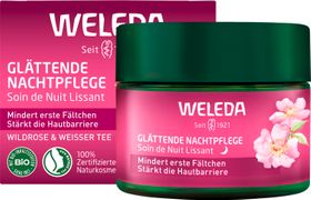 WELEDA Soin de nuit lissant à la Rose musquée & au Thé blanc - Renforce la barrière cutanée, atténue les premières rides