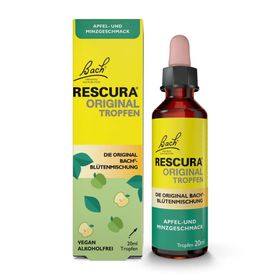 BACHBLÜTEN Original Rescura Tropfen alkoholfrei Apfel Minze
