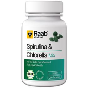 Raab Vitalfood® Bio-Spirulina- und Chlorella-Mix – Tabletten