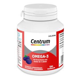 Centrum Omega-3 Kaukapseln. - Wertvolle Omega-3 Fettsäuren (DHA & EPA) und Vitamin E für Kinder ab 4 Jahren und Erwachsene