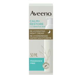 Aveeno® CALM+RESTORE Crème de nuit à l'avoine avec beurre de karité pour peaux sensibles