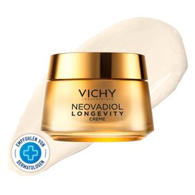 Vichy Neovadiol Longevity Pro-Volume Crème avec technologie innovante Longevisia pour plus de volume dans 5 zones du visage - Spécialement pour les peaux matures