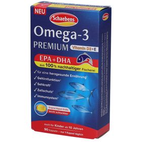 Schaebens Oméga-3 Premium avec vitamines D3 et E Capsules