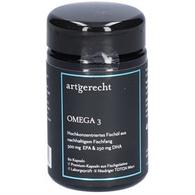 art'gerecht OMEGA 3 - Acides gras oméga-3 de haute qualité pour le cœur, le cerveau et la vue