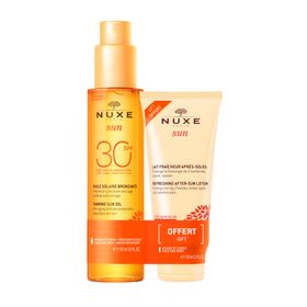 NUXE Sun Set Huile solaire SPF 30 + Lait fraîcheur après soleil gratuit