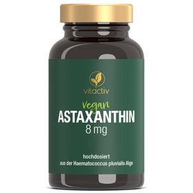 Vitactiv Astaxanthin 8 mg – vegane Kapseln aus Haematococcus-Alge
