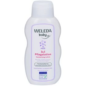 WELEDA baby Med Lait soin 3en1 à la mauve blanche : Soin nourrissant pour la peau sensible de bébé