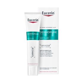 Eucerin® DERMOPURE CLINICAL Mat Fluid - Sérum avec acide salicylique & L-carnitine, 8h d'effet anti-brillance pour les peaux impures