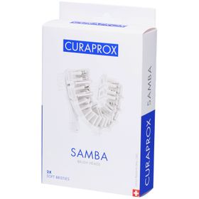 Curaprox® Samba Ersatzbürstenköpfe – 2x Soft Bristles für Robotic Zahnbürste