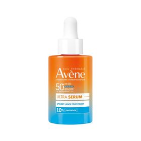 Avène Ultra Sérum Hydratant SPF 50+ - Sérum visage avec protection solaire et filtre anti-lumière bleue HEV
