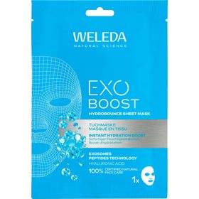 Weleda Exo Boost Hydrobounce - Masque en tissu à l'acide hyaluronique et à la technologie Exosomes Peptides