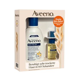 Aveeno® Skin Relief Feuchtigkeitsspendende Bodylotion + Mini Aveeno® Skin Relief Körperöl-Spray mit Haferöl & Jojobaöl