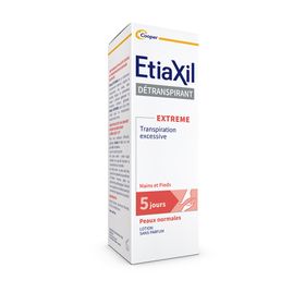 ETIAXIL - Déodorant Détranspirant - Traitement Transpiration Excessive -Pieds et Mains - EXTREME - Peaux Normales