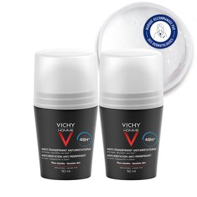 LOT*2 Vichy Homme Déodorant bille 48H anti-irritation