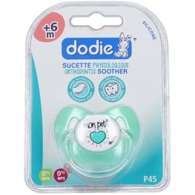 dodie® Physiologischer Silikonschnuller mit Ring (Farbe nicht wählbar)