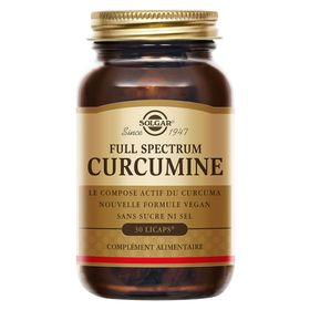Solgar Full Spectrum Curcumin – 30 Kapseln mit hoch bioverfügbarem Kurkumaextrakt