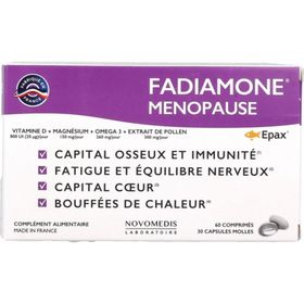 Fadiamone Menopause, Tablette + Kapsel, nicht-hormonelle Nahrungsergänzung, Bt 90 (60 +)