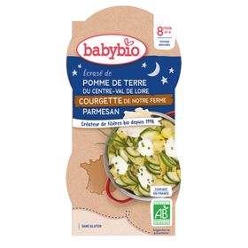 Babybio ECRASÉ DE POMME DE TERRE DU CENTRE-VAL DE LOIRE COURGETTE DE NOTRE FERME & PARMESAN dès 8 mois