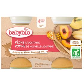 Babybio PÊCHE D'OCCITANIE POMME DE NOUVELLE-AQUITAINE ab 4 Monate